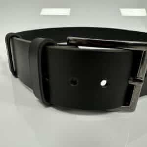 Pasek skórzany (czarny, klasyczna klamra)